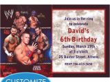 Wwe Birthday Party Invites Wwe Custom Invitation My Prince Evan Pinterest