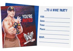 Wwe Birthday Party Invites Wwe Party Invitations Set Of 8 Pack Of 2