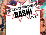 Wwe Birthday Party Invites Wwe Party Swimming Pool Parties and Party Invitation