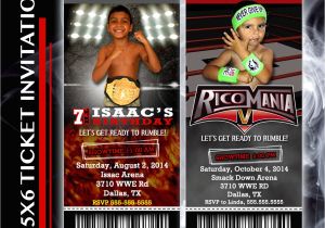 Wwe Wrestling Party Invitations Wrestling Party Ticket Invitation