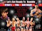 Wwe Wrestling Party Invitations Wwe Wrestling Birthday Invitation