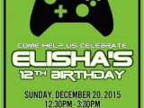 Xbox Party Invitations 5 X 7 Inch Birthday Invitation Personalized Xbox themed