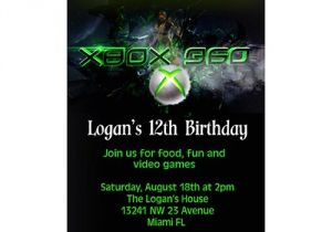 Xbox Party Invitations Xbox Video Game Birthday Party Invitation Mary Party