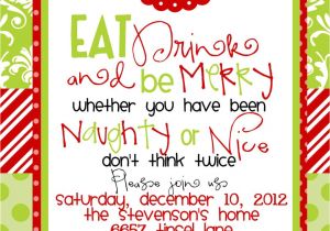 Xmas Party Invitation Template Custom Designed Christmas Party Invitations Eat Drink and