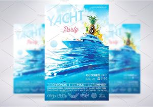 Yacht Party Invitation Template Yacht Party Flyer Flyer Templates Creative Market
