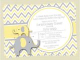 Yellow and Gray Elephant Baby Shower Invitations Yellow and Gray Elephant Baby Shower Invitation Yellow and