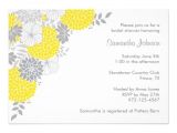 Yellow and Grey Bridal Shower Invitations Yellow and Grey Floral Bridal Shower Invitations Zazzle