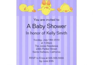Yellow Duck Baby Shower Invitations Yellow Duck Baby Shower Invitation