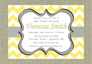 Yellow Gray Baby Shower Invitations Yellow and Gray Baby Shower Invitations – Gangcraft