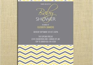 Yellow Gray Baby Shower Invitations Yellow and Gray Baby Shower Invitations
