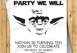 Yoda Birthday Invitations Yoda Birthday Invitations Star Wars Darth by