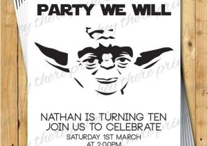 Yoda Birthday Party Invitations Yoda Birthday Invitations Star Wars Darth by