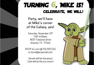 Yoda Birthday Party Invitations Yoda Inspired Birthday Party Invitation by Freshlycutcards