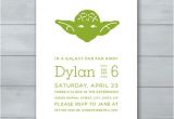 Yoda Birthday Party Invitations Yoda Star Wars Birthday Party Invitation by Pandafunkcreations
