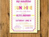 You are My Sunshine Baby Shower Invites Print Your Own You are My Sunshine Baby Shower Invitations