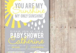 You are My Sunshine Baby Shower Invites Printable 5×7 You are My Sunshine Baby Shower Invitation