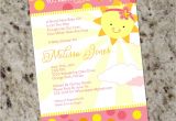 You are My Sunshine Baby Shower Invites You are My Sunshine Baby Shower Invitations Girly Summer