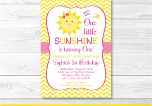You are My Sunshine Birthday Invitation Template Sunshine Birthday Invitation You are My Sunshine Chevron