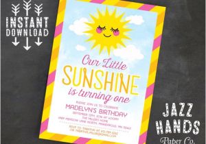 You are My Sunshine Party Invitation Template You are My Sunshine Birthday Invitation Template Sunshine