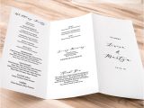 Z Fold Wedding Invitation Template Trifold Wedding Program Printable or Folded Trifold