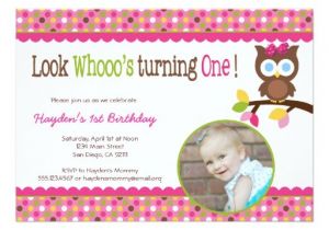 Zazzle 1st Birthday Invitations Mod Owl 1st Birthday Invitation First Party Zazzle