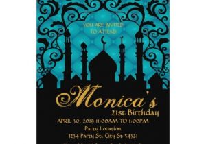 Zazzle 21st Birthday Invitations Arabian Nights 21st Birthday Invitations