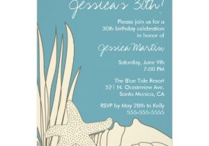 Zazzle 30th Birthday Invitations 30th Birthday Party Invitation with Beach theme