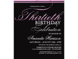Zazzle 30th Birthday Invitations Pink formal 30th Birthday Invitations 5" X 7" Invitation