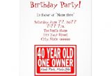 Zazzle 40th Birthday Invitations 40th Birthday Party Invitations 13 Cm X 18 Cm Invitation