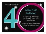 Zazzle 40th Birthday Invitations Bold Pink & Teal fortieth 40th Birthday Party 14 Cm X 19
