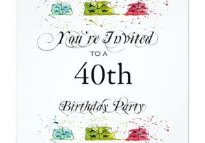 Zazzle 40th Birthday Invitations Personalized 40th Birthday Party Invitations