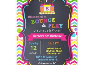 Zazzle Birthday Party Invitations Bounce House Birthday Party Invitations Girl
