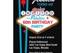 Zazzle Birthday Party Invitations Las Vegas 60th Birthday Party Invitation