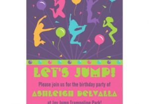 Zazzle Birthday Party Invitations Trampoline Birthday Party Invitations for Girls
