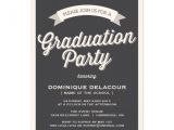 Zazzle Graduation Party Invitations Gray Retro Typography Graduation Party Invitation 5 Quot X 7