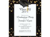 Zazzle Graduation Party Invitations Modern 2015 Gold Black Graduation Party Invitation