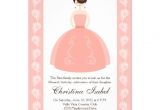 Zazzle Quinceanera Invitations Pink Quince Dress Brunette Quinceanera Invitations 5 Quot X 7
