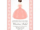 Zazzle Quinceanera Invitations Pink Quince Dress Brunette Quinceanera Invitations 5 Quot X 7