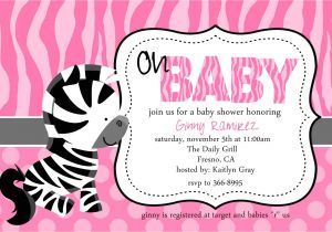 Zebra Baby Shower Invites Zebra Baby Shower Invitations Template Best Template