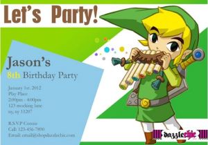 Zelda Party Invitations Items Similar to Zelda Link Party Invite Only On Etsy