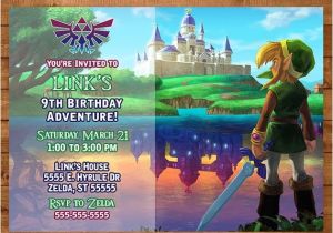 Zelda Party Invitations Legend Of Zelda Invitation Link Zelda Invite Zelda