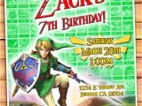 Zelda Party Invitations Link Birthday Invitation Zelda Invitation Video Game