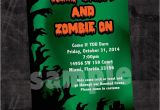 Zombie Baby Shower Invitations Zombie Halloween Invitations Printable or Printed