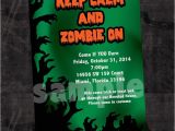 Zombie Baby Shower Invitations Zombie Halloween Invitations Printable or Printed