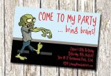 Zombie Birthday Invitation Template Zombie Birthday Party Invitation Printable and Personalised