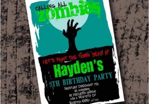 Zombie Birthday Invitation Template Zombie Birthday Party Invitation Printable