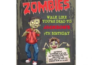 Zombie Birthday Invitation Template Zombie Birthday Party Invitations Zazzle