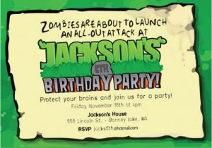Zombie Birthday Party Invitation Template 15 Best Zombie themed Halloween Party Images On Pinterest