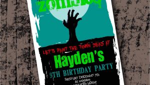 Zombie Birthday Party Invitation Template Zombie Birthday Party Invitation Printable