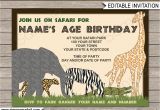 Zoo Animal Party Invitation Template Safari or Zoo Party Invitations Template Birthday Party